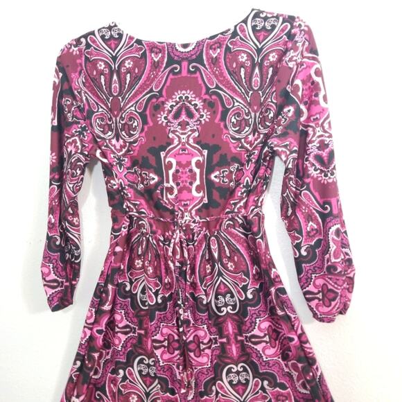 NWT NY Collection paisley Jersey studded dress P M - Picture 9 of 13